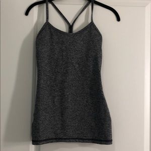 Grey black lululemon tank